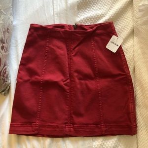 NWT Red Free People Mini Skirt